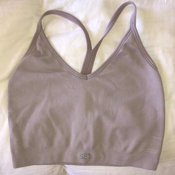 Set Active Ribbed V Athletic Top Small - Picture 2 of 5